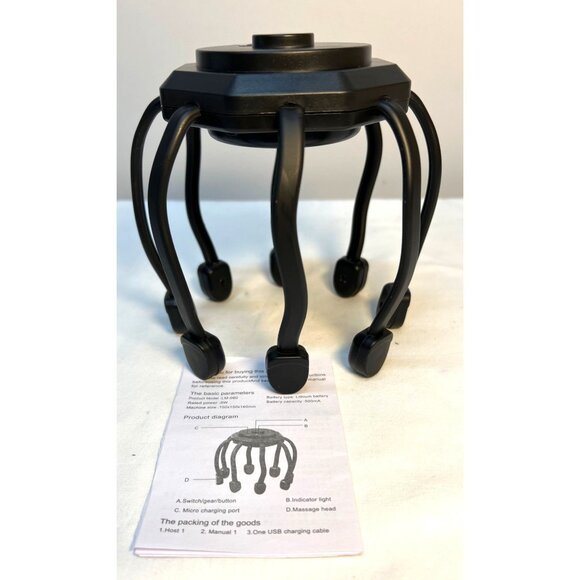 Electric Octopus-Style Head Massager With USB Rechargeable Base - Picture 2 of 4